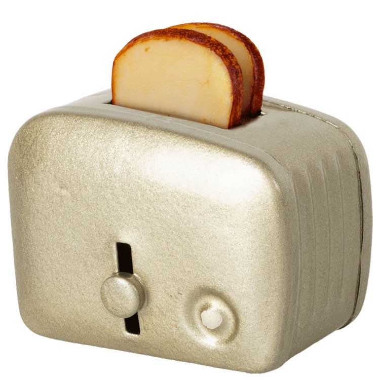 Maileg - Miniatur Toaster mit Brot Silber