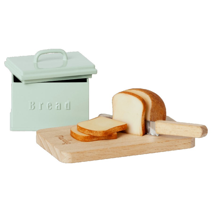 Maileg - Miniatur Brotbox mit Brot und Schneidebrett